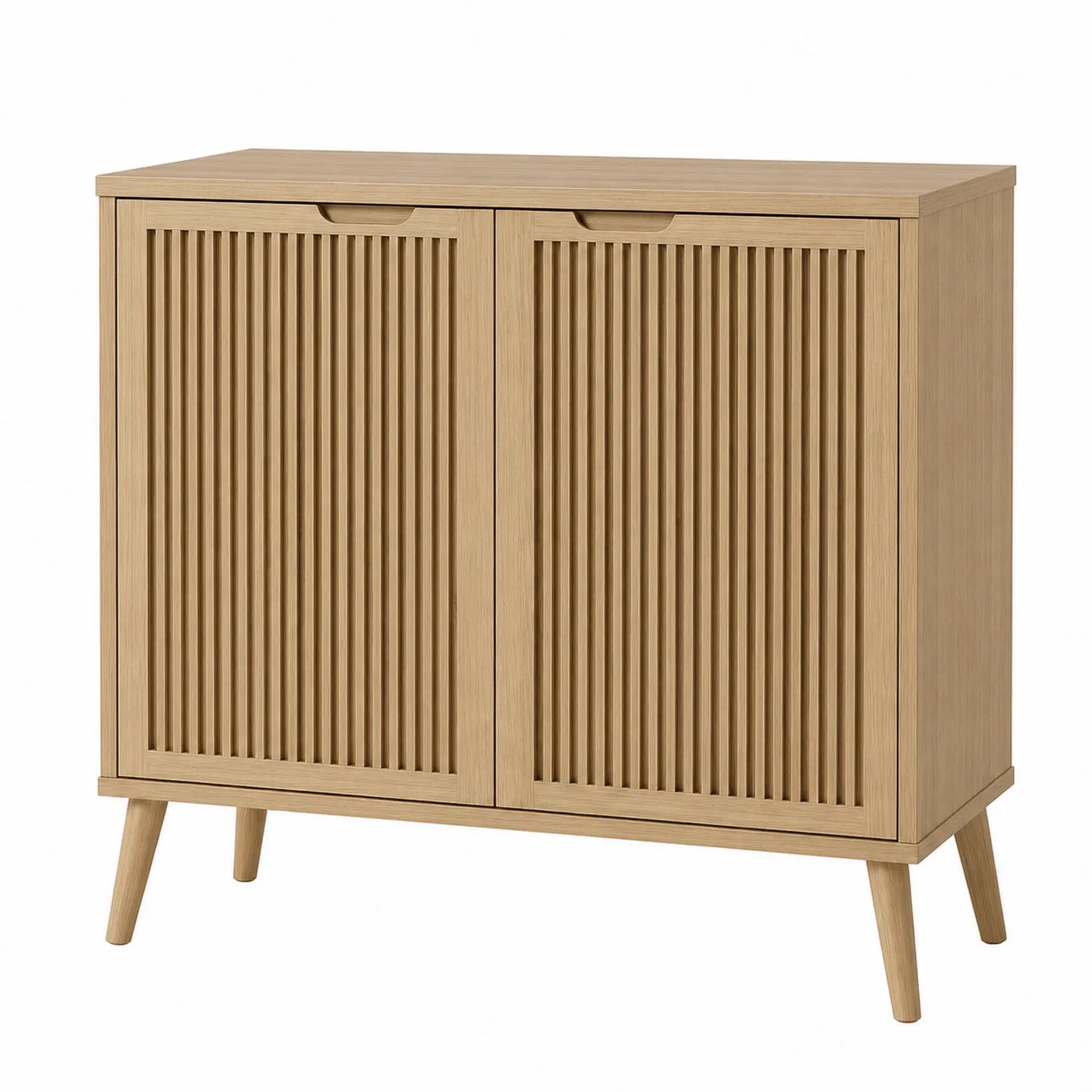Sideboard aus Eichenholz mit 2 Türen, 80x35x90 cm